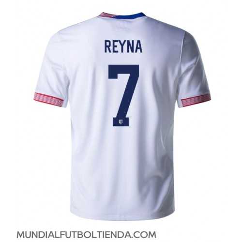 Camiseta Estados Unidos Giovanni Reyna #7 Primera Equipación Replica Copa America 2024 mangas cortas